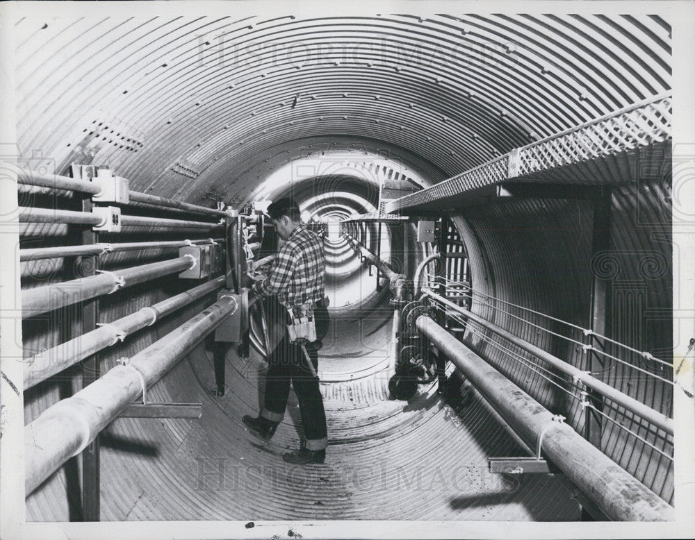 1960 Press Photo Edwards Air force base in Muroc California Rocket Subway - Historic Images