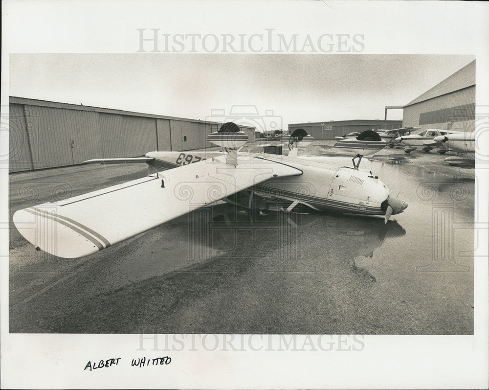 1982 Press Photo South St Petersburg Florida Airport Storm Damage - Historic Images