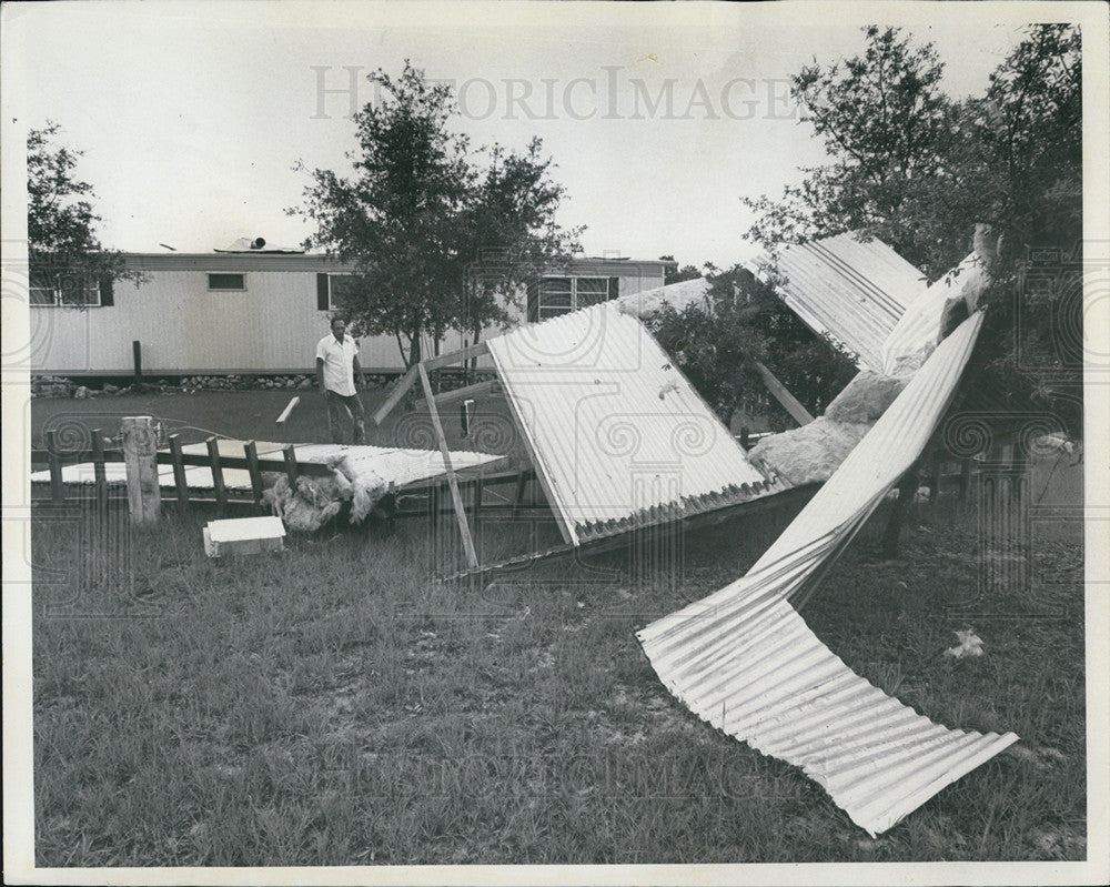 1979 Press Photo Tornado destroy a mobile home in Pasco Country,Florida. - Historic Images