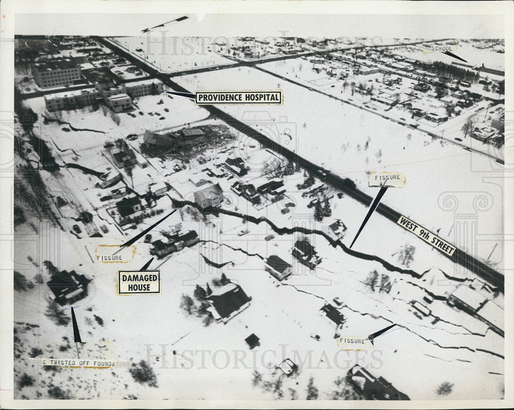 1964 Press Photo Alaska Earthquake Anchorage Strategic Air Command B-58 Photos - Historic Images