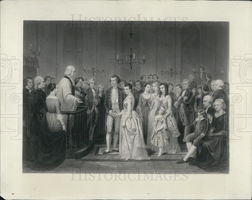 Undated Press Photo Early Painting life in the time of George Washington - Historic Images