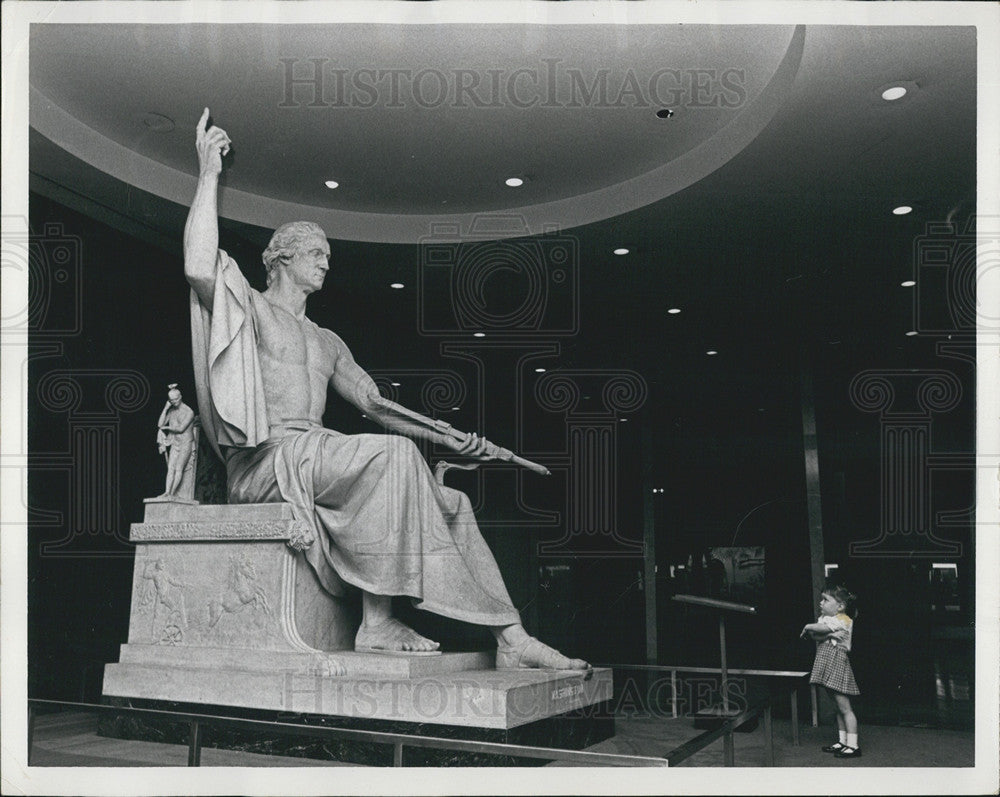 1968 Press Photo George Washington Statue Smithsonian Institution Museum History - Historic Images