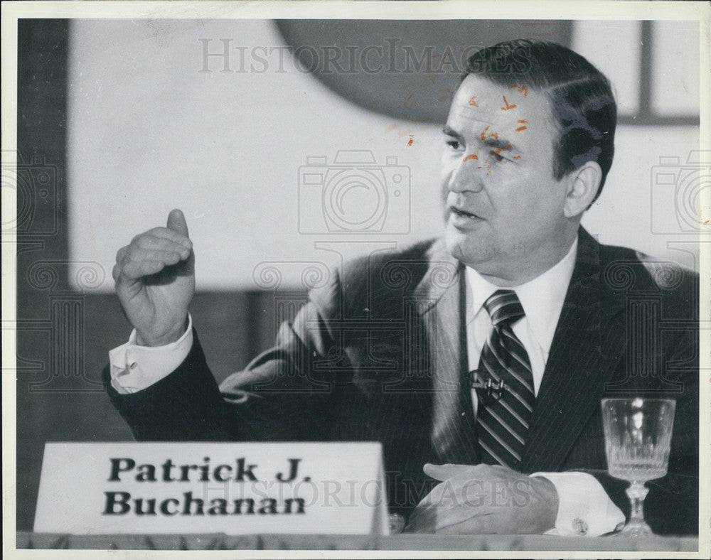 1985 Press Photo Patrick J. Buchanan Writer Political Commentator Politician - Historic Images