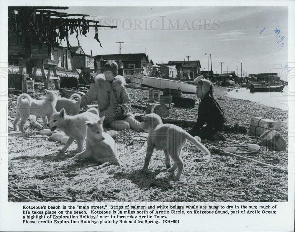 Press Photo Kotzebue beach 30 miles north Arctic Circle - Historic Images