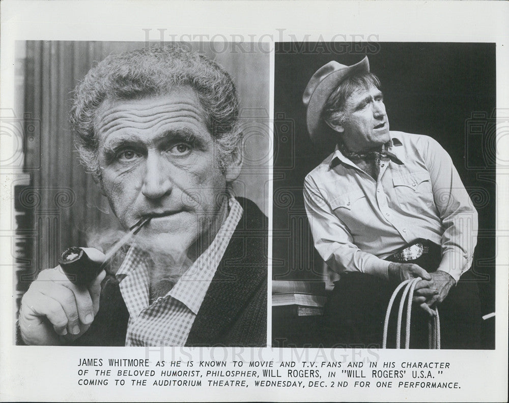 1970 Press Photo Actor James Whitmore - Historic Images