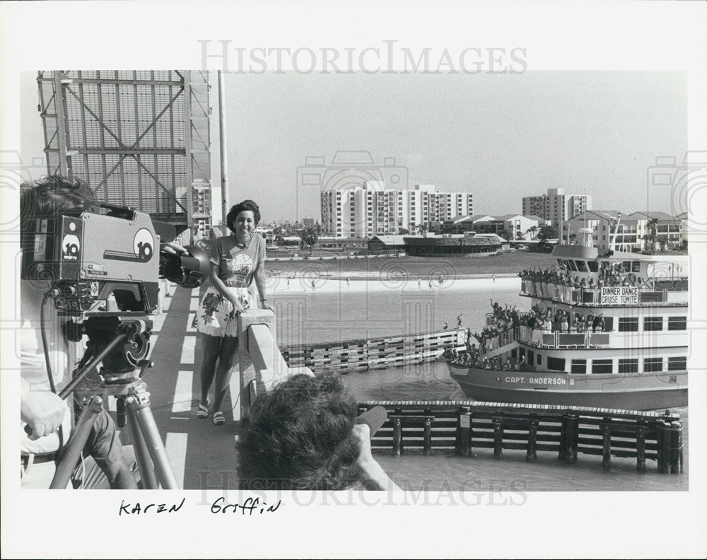 1986 Press Photo Clearwater Pass Bridge, Karen Griffin - Historic Images