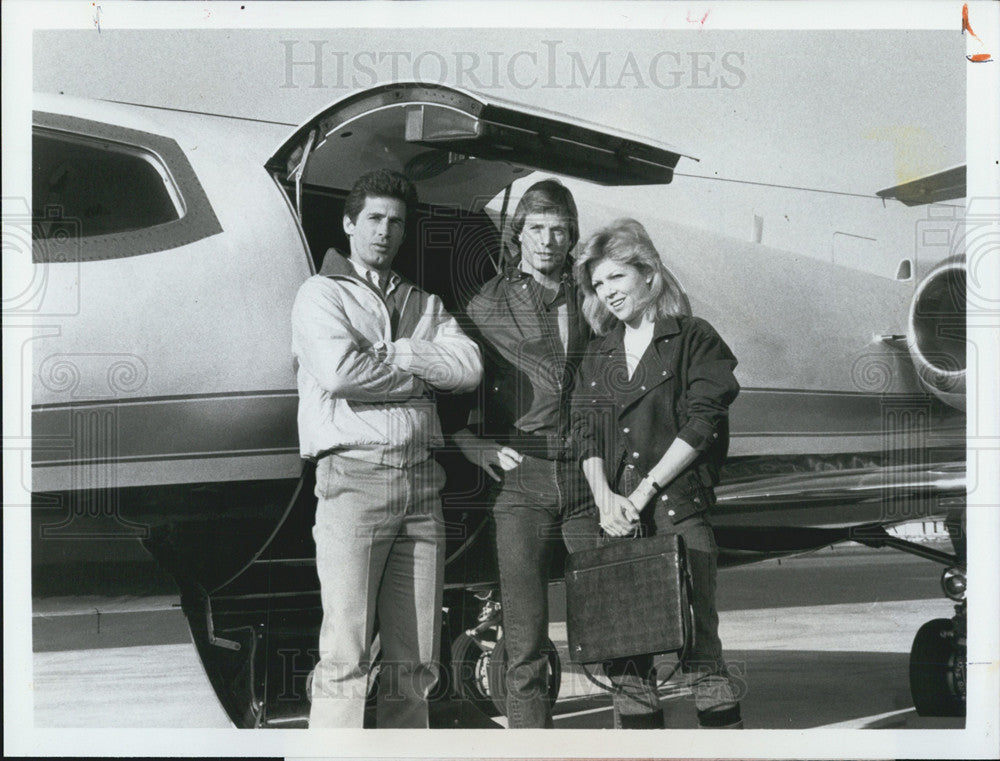 1983 Press Photo Rick Edwards, Jack Scalia, Lisa Hartman, High Performance - Historic Images