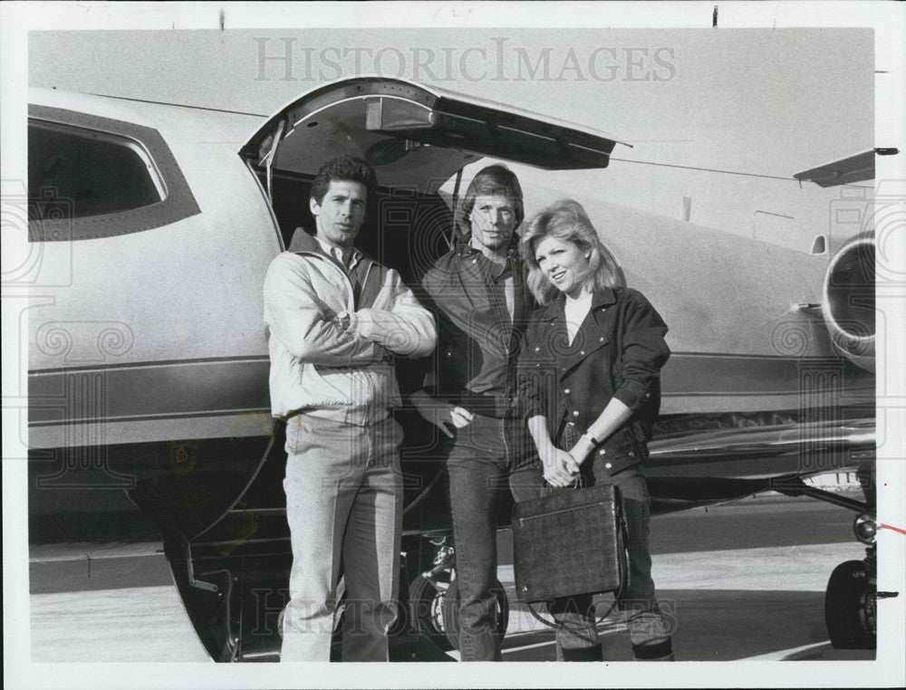 1983 Press Photo Jack Scalia, Rick Edwards, Lisa Hartman, High Performance - Historic Images