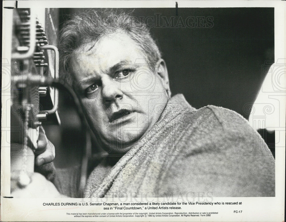 1980 Press Photo Charles Durning Final Countdown Actor - Historic Images