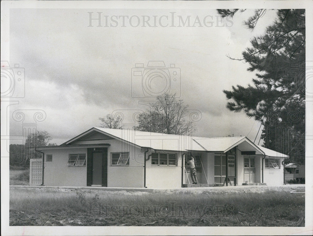 1960 Press Photo Florida Highway Patrol Station Brooksville Construction - Historic Images