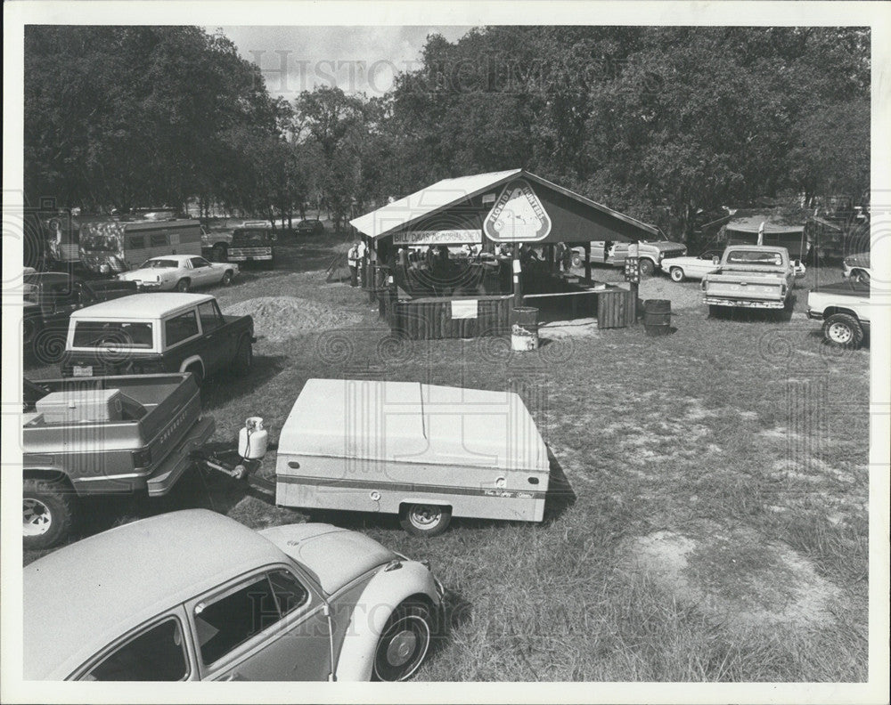 1979 Press Photo Archers meeting place Bill Davis Memorial shed State Forrest - Historic Images