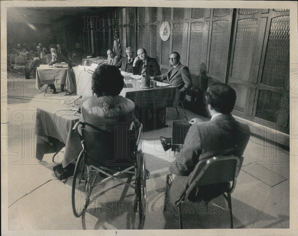 1976 Press Photo Rochelle Veitch Hurt CTA Train Collision Hearing National - Historic Images