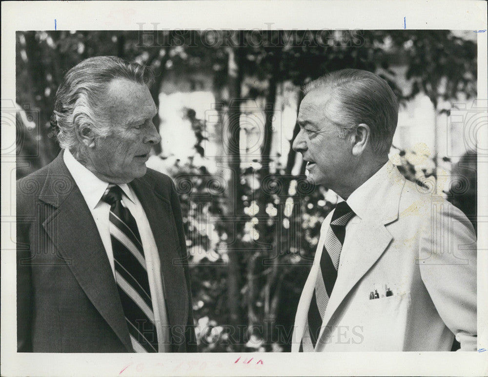 1972 Press Photo Actors Leif Erickson Robert Young WITH A SHOUT NOT A WHIMPER - Historic Images