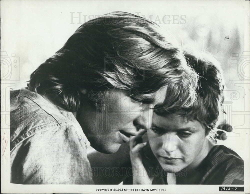 1973 Press Photo Copy Jeff Bridges And Seaton Hubley in MGM&#39;s Lolly-Madonna - Historic Images