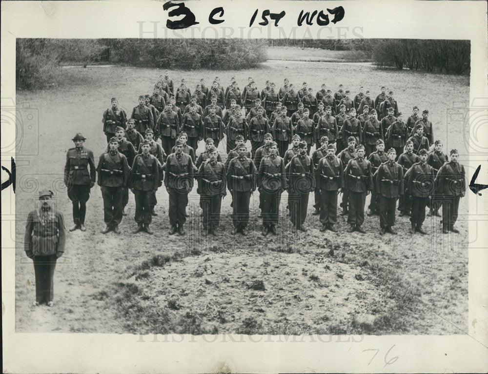 1934 Press Photo Home Guardsmen, Soldiers - Historic Images