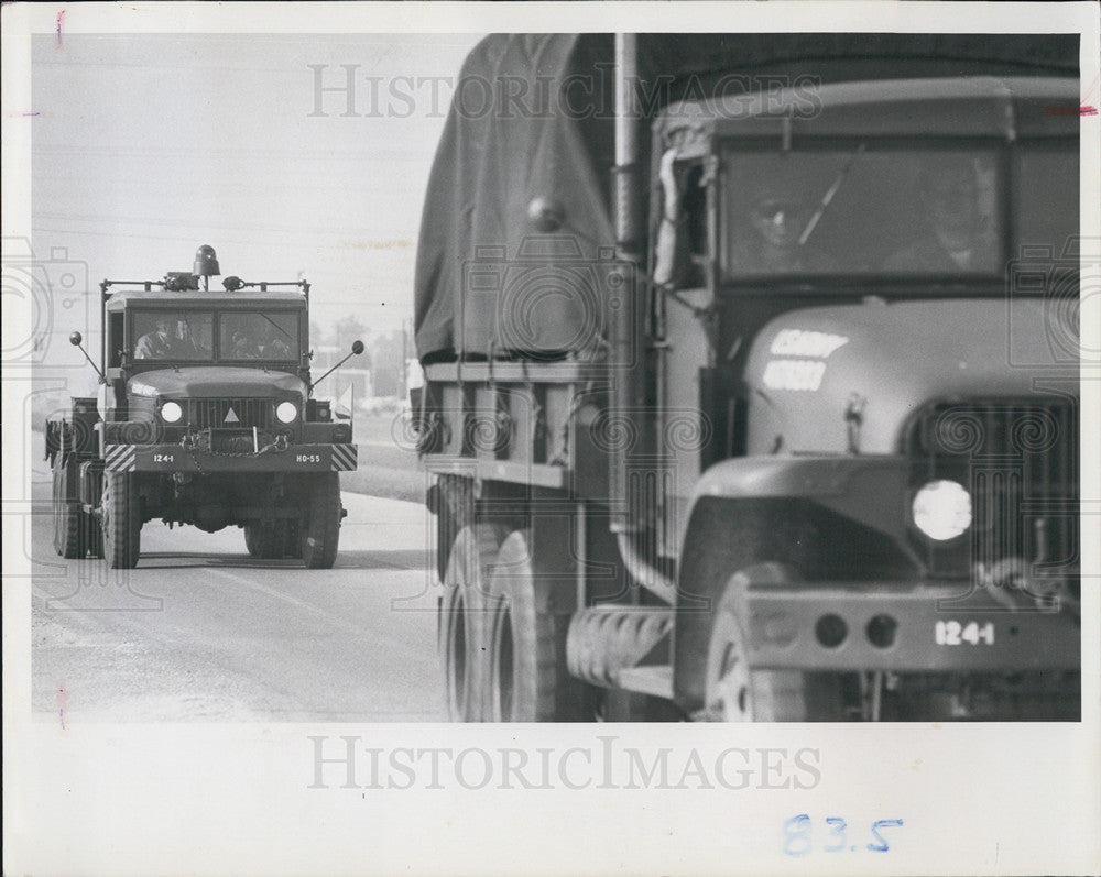 1964 Press Photo Nat&#39;l Guard Trainees Go To Summer Camp At Ft Stewart - Historic Images