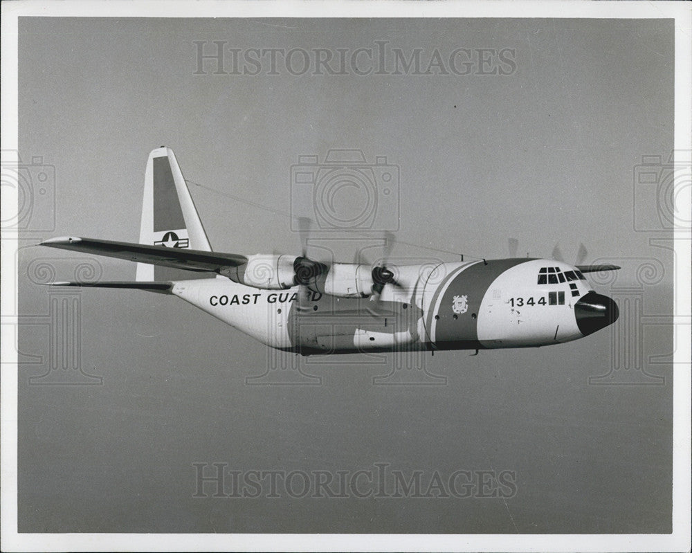 1973 Press Photo Coast Guard HG-130-B Hercules Aircraft - Historic Images