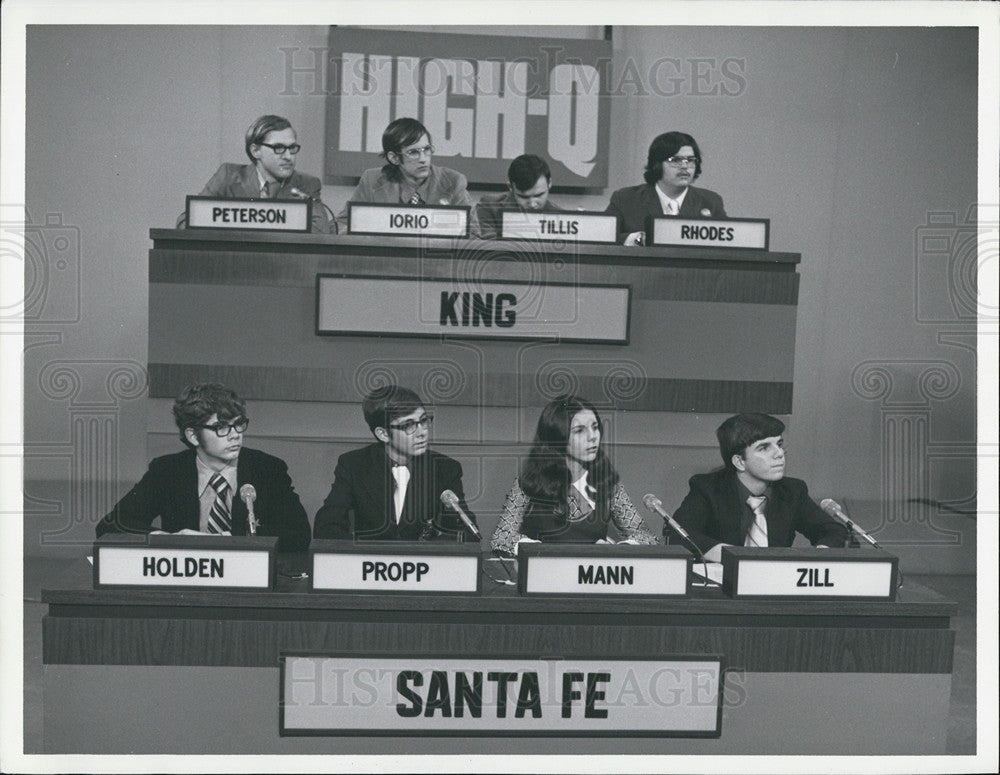 1973 Press Photo King High School of Tampa Meets Santa Fe High School on High-Q - Historic Images