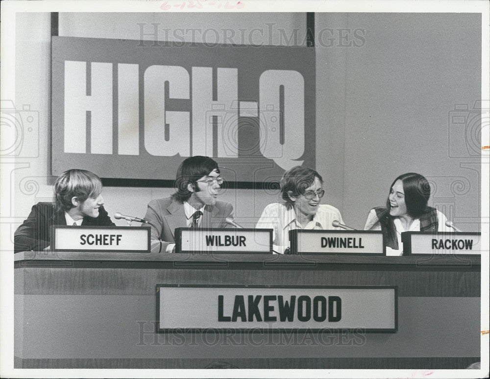 1973 Press Photo High-Q Quiz Show Lakewood High School Drew Scheff Rich Wilbur - Historic Images