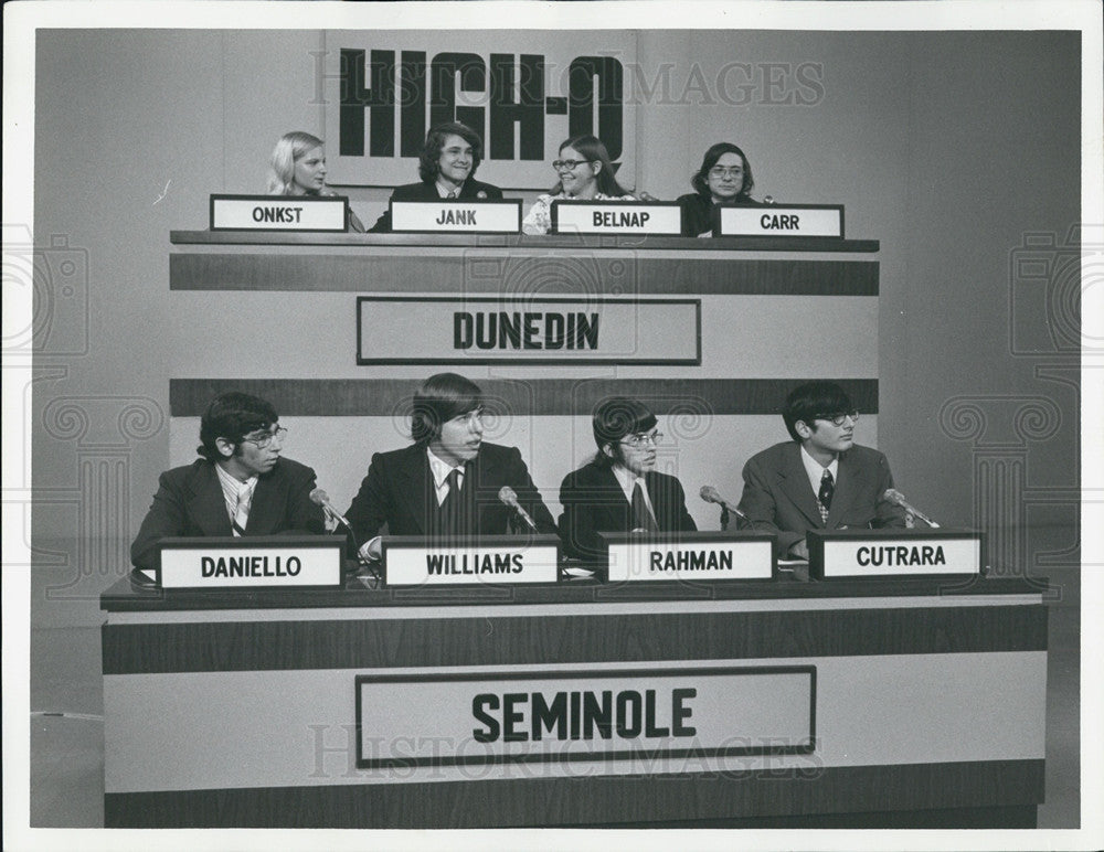 Press Photo High-Q Game Show Dunedin And Seminole High School Teams Competing - Historic Images