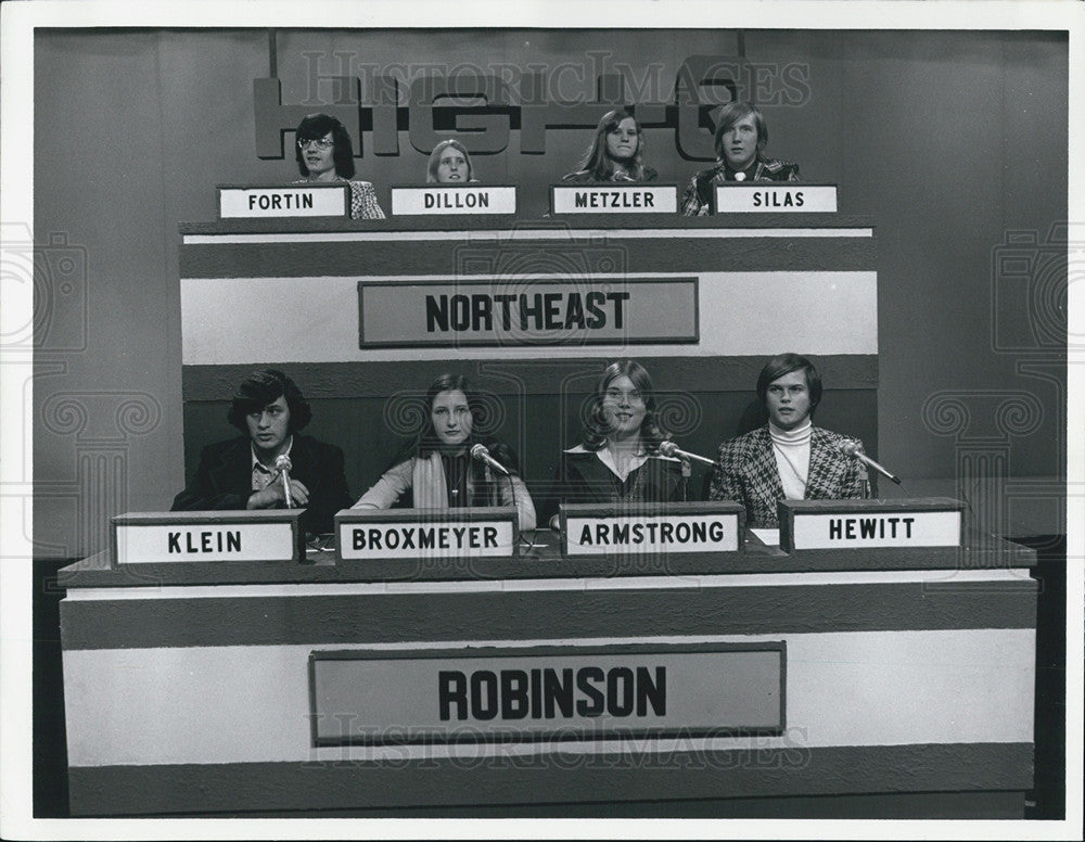 1970 Press Photo High-Q TV Quiz Show Kevin Fortin Dede Dillon April Metzler - Historic Images