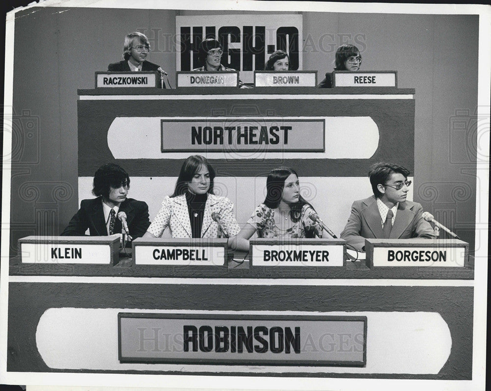 1974 Press Photo St. Petersburg and Robinson High Schools Compete on &quot;High Q&quot; - Historic Images