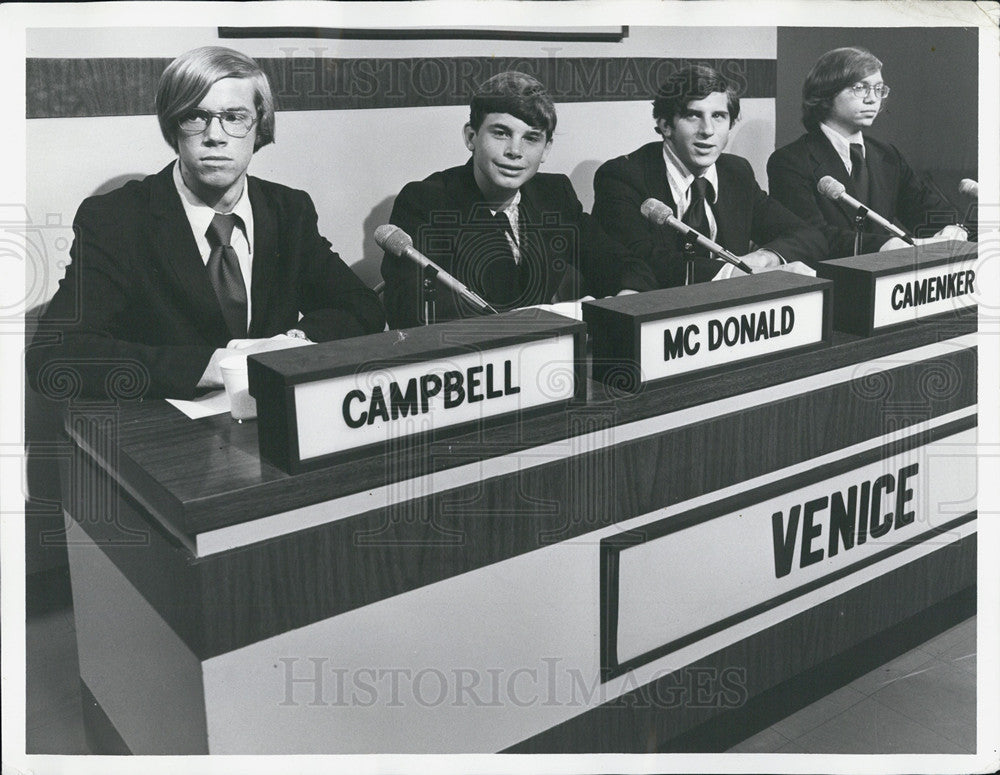 1973 Press Photo Venice High and Academy of the Holy Names meet in High-Q - Historic Images