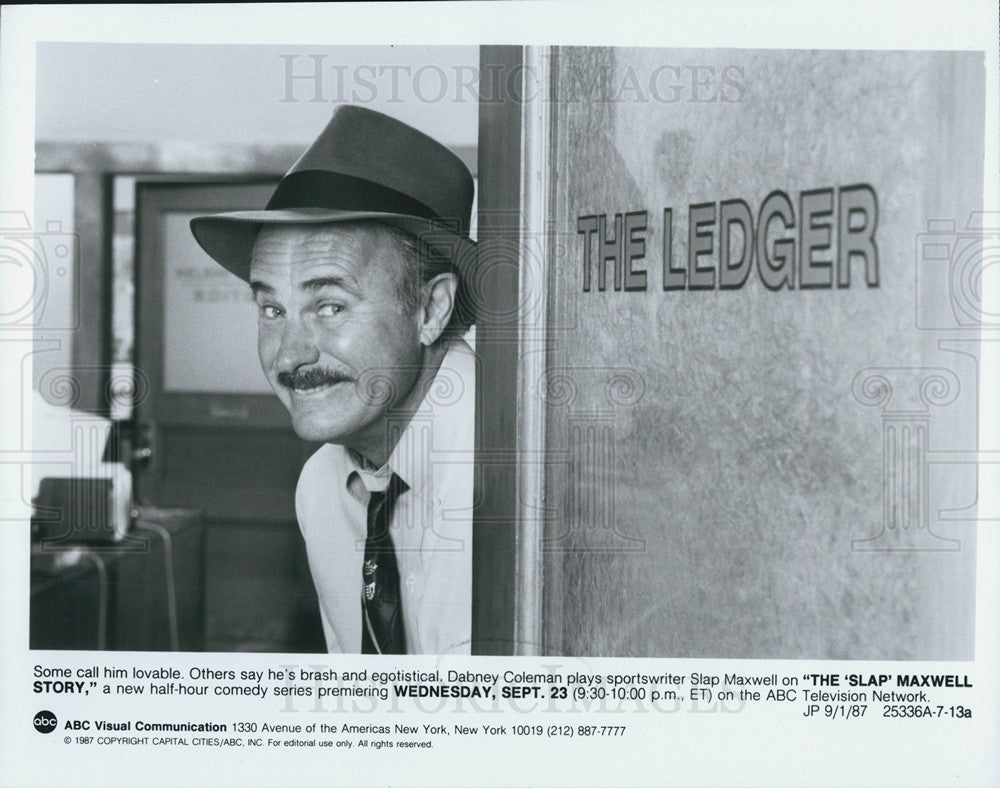 1987 Press Photo Dabney Coleman Actor The Slap Maxwell Story - Historic Images