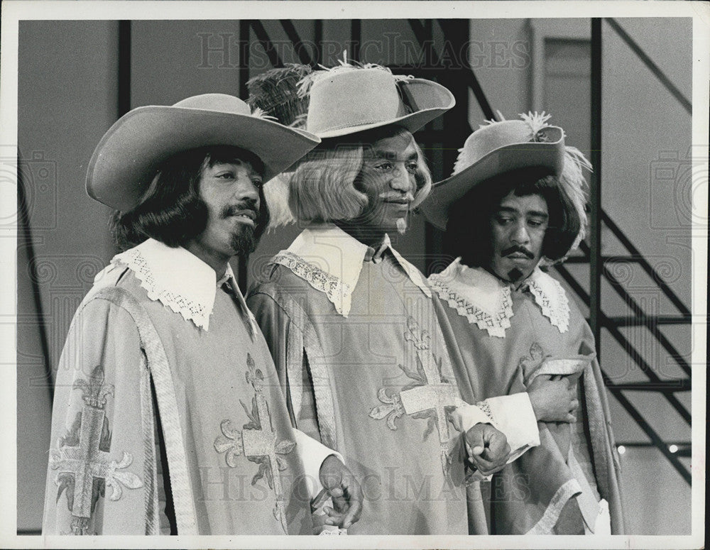 1972 Press Photo Comedian Bill Cosby Willy Bobo and Richard Pryor The Three - Historic Images