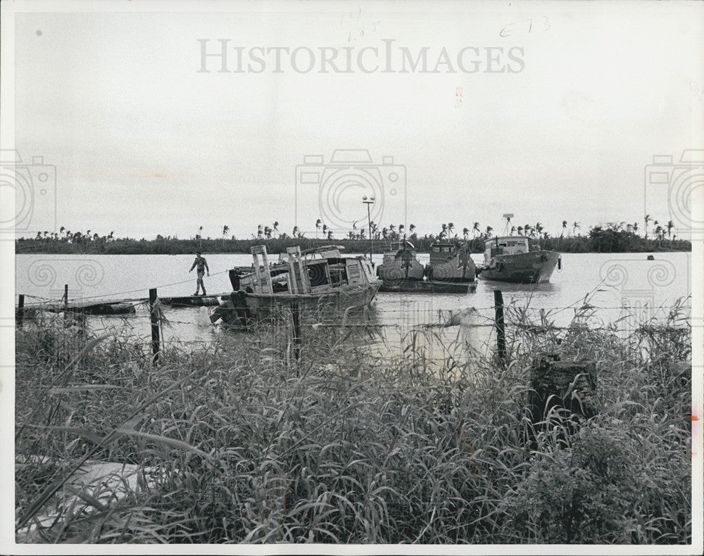 1972 Press Photo River Craft Vietnamese Navy Coastal Group 16 Quang Ngai - Historic Images