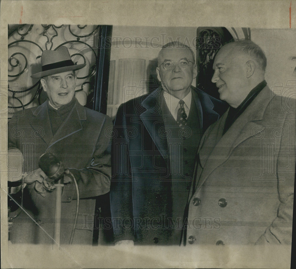 Press Photo General Douglas MacArthur President Eisenhower John Dulles New York - Historic Images