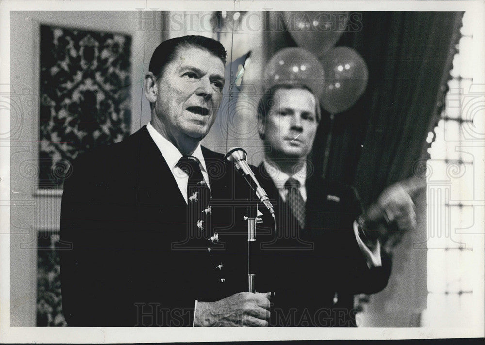 1978 Press Photo California Gov Ronald Reagan Campaign Trial for James Skelton - Historic Images