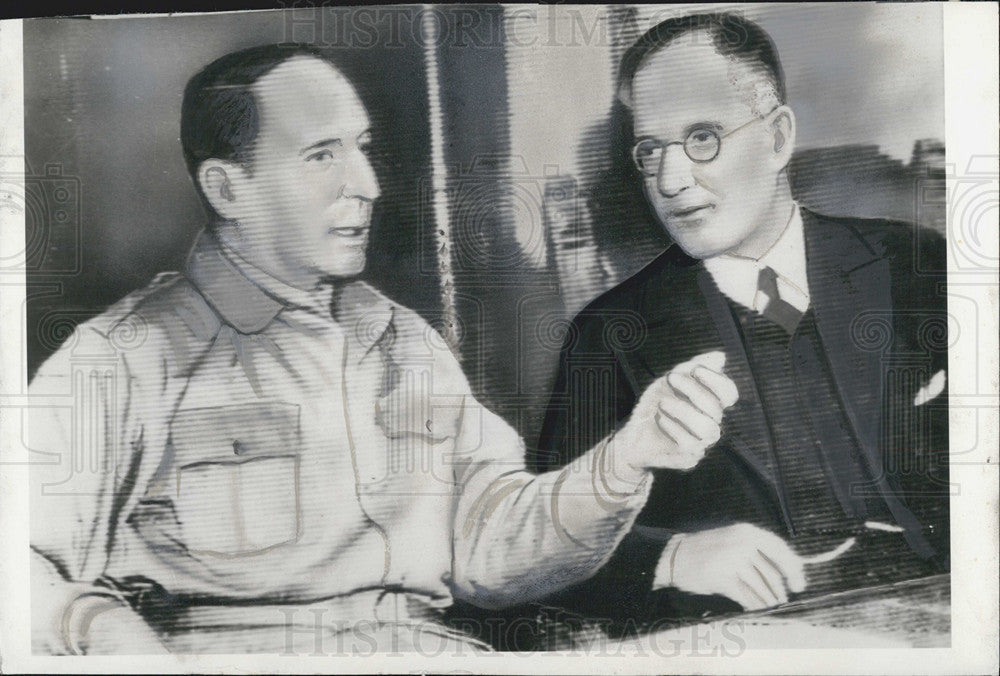 1942 Press Photo General Douglas MacArthur Australian Prime Minister John Curtin - Historic Images