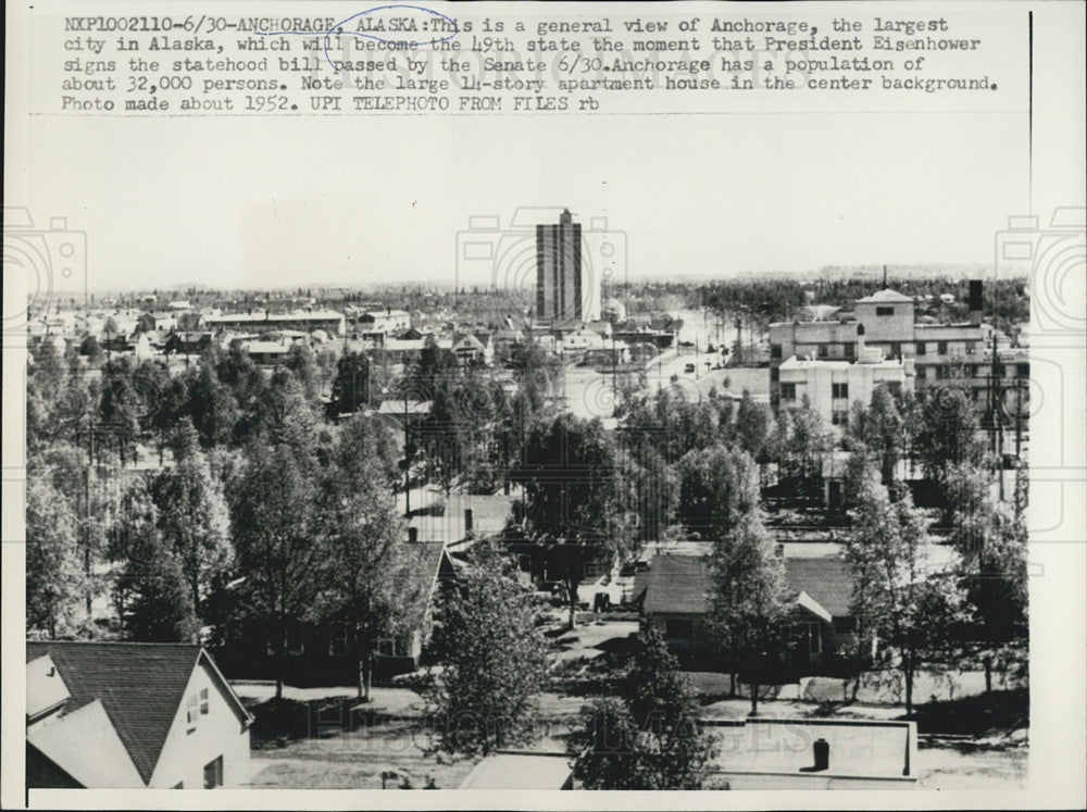 1958 Press Photo City Skyline - Historic Images