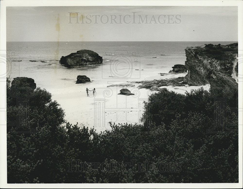 1966 Press Photo South Shore Bermuda Beach - Historic Images