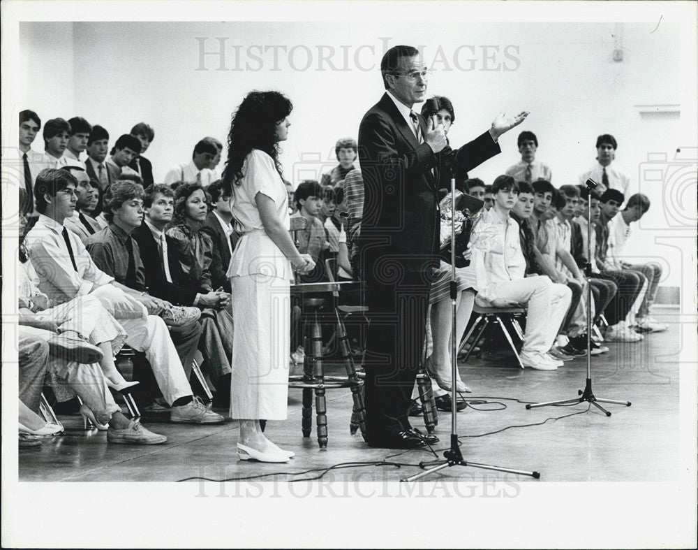 1987 Press Photo George Bush Vice President - Historic Images