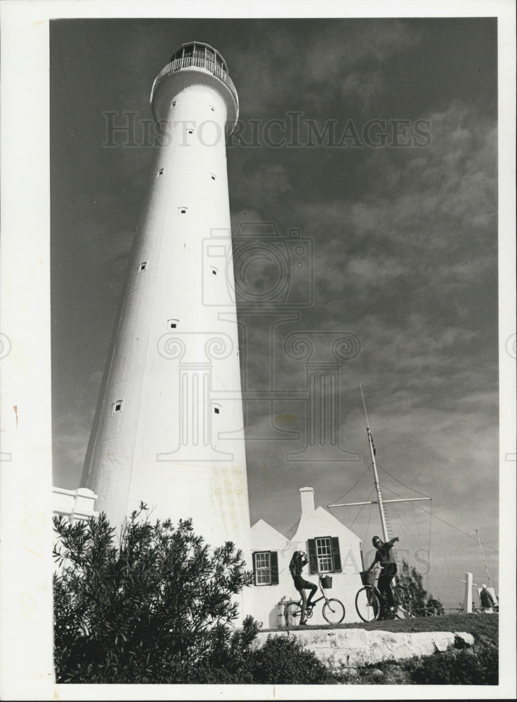 1977 Press Photo Gibb&#39;s Hill Lighthouse Hamilton Bermuda - Historic Images