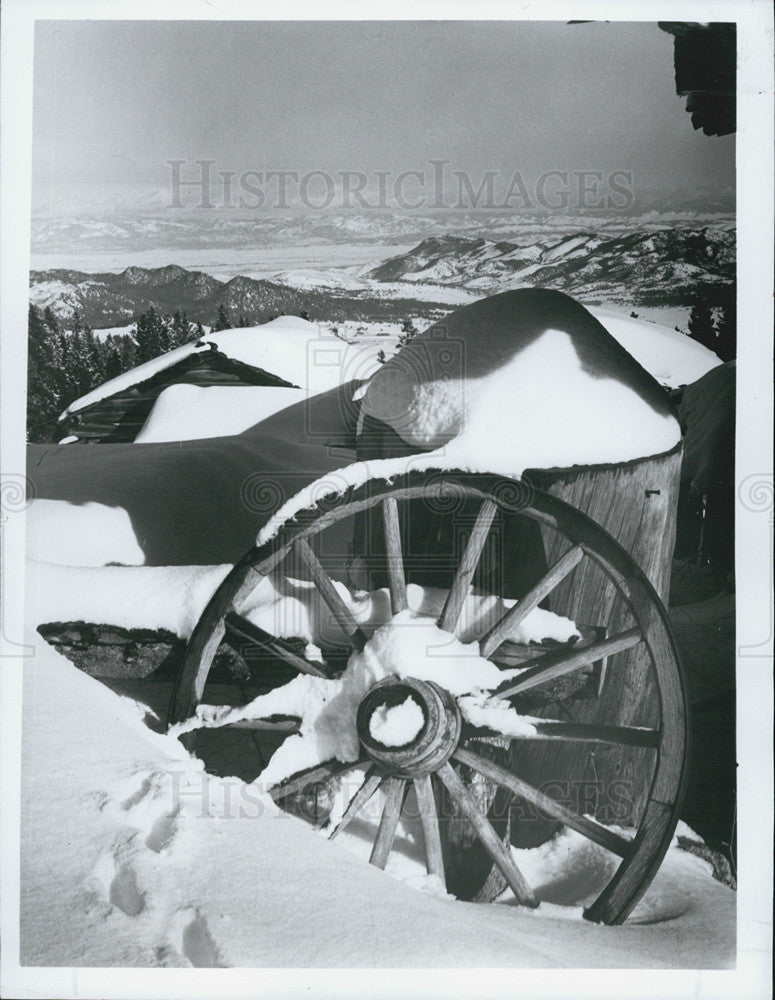1991 Press Photo Scenic Beauty of Snow in Montana - Historic Images