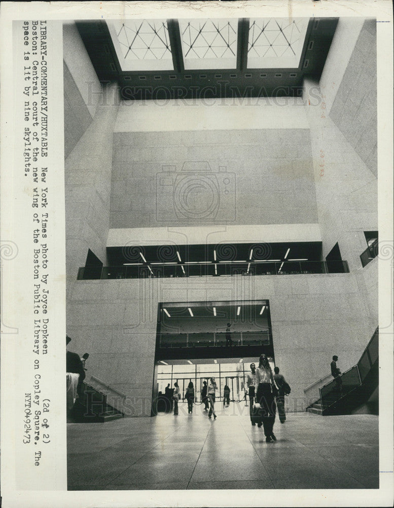 1973 Press Photo New Wing of Boston Public Library - Historic Images