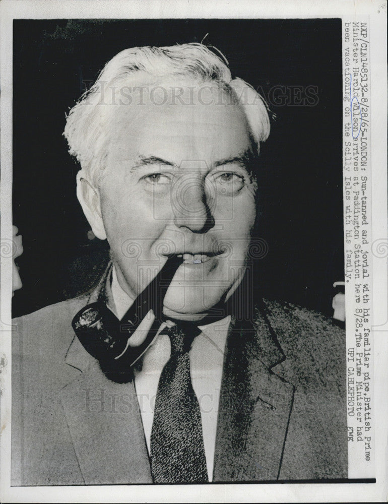 1965 Press Photo British Prime Minister Harold Wilson - Historic Images