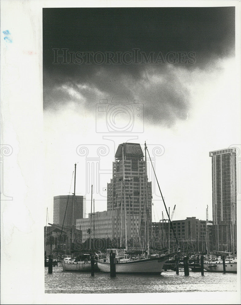 1990 Press Photo storms Florida Pinellas County - Historic Images