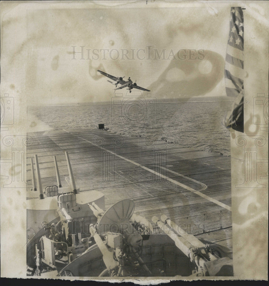 1957 Press Photo US Navy Patrol Plane Carrier - Historic Images