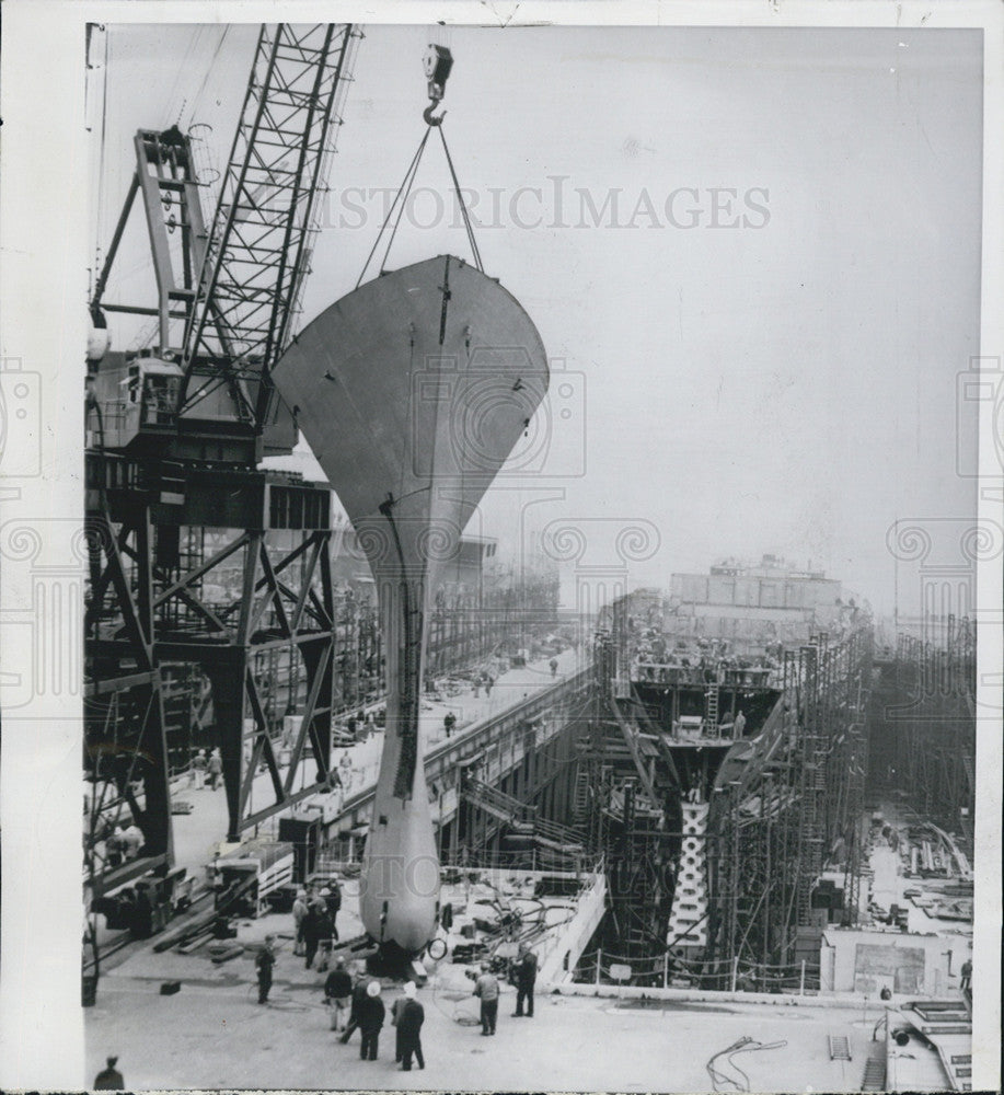 1959 Press Photo cruiser long beach Nuclear power - Historic Images