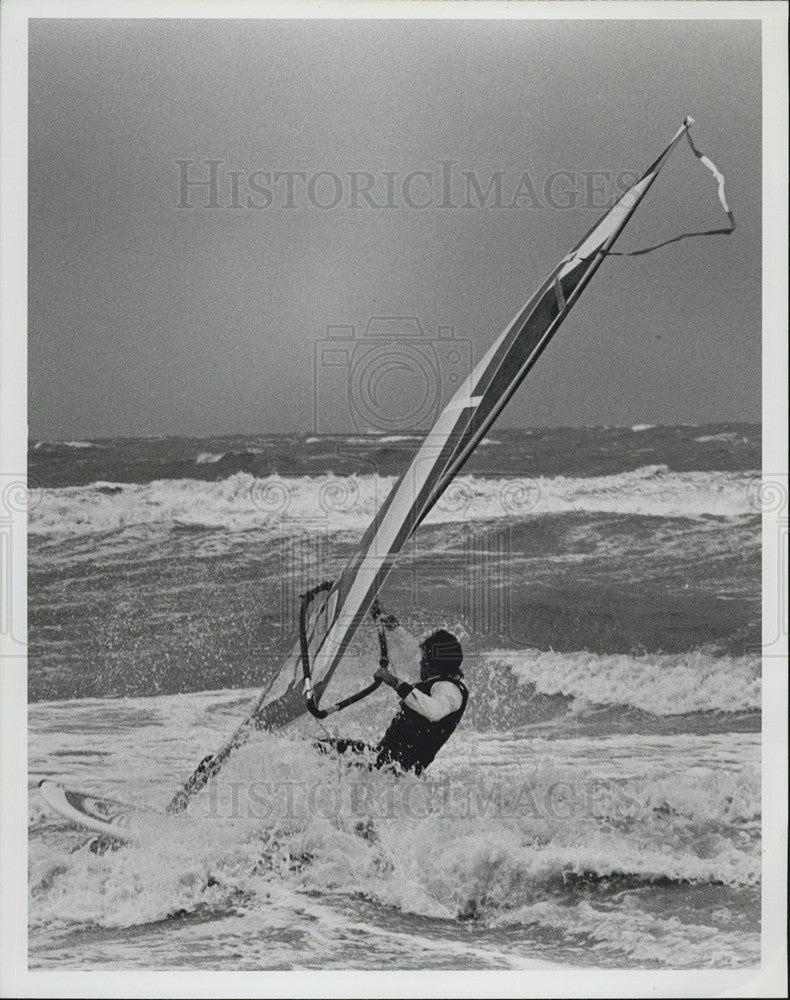 1985 Press Photo Windy Weather Rass-A-Grille Beach - Historic Images