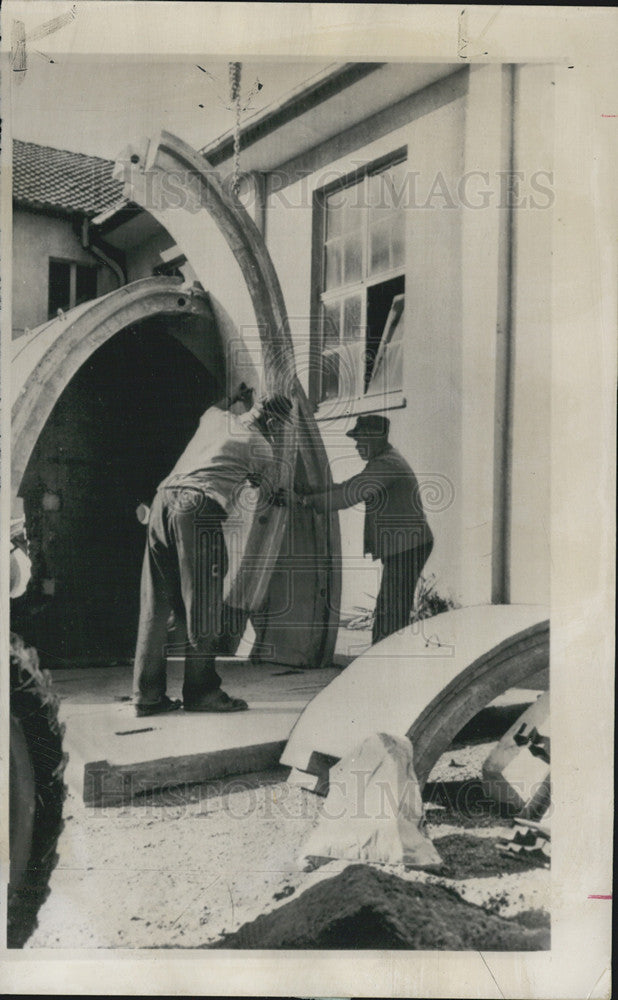 1964 Press Photo Atomic Shelter/Prefabricated/West Germany - Historic Images