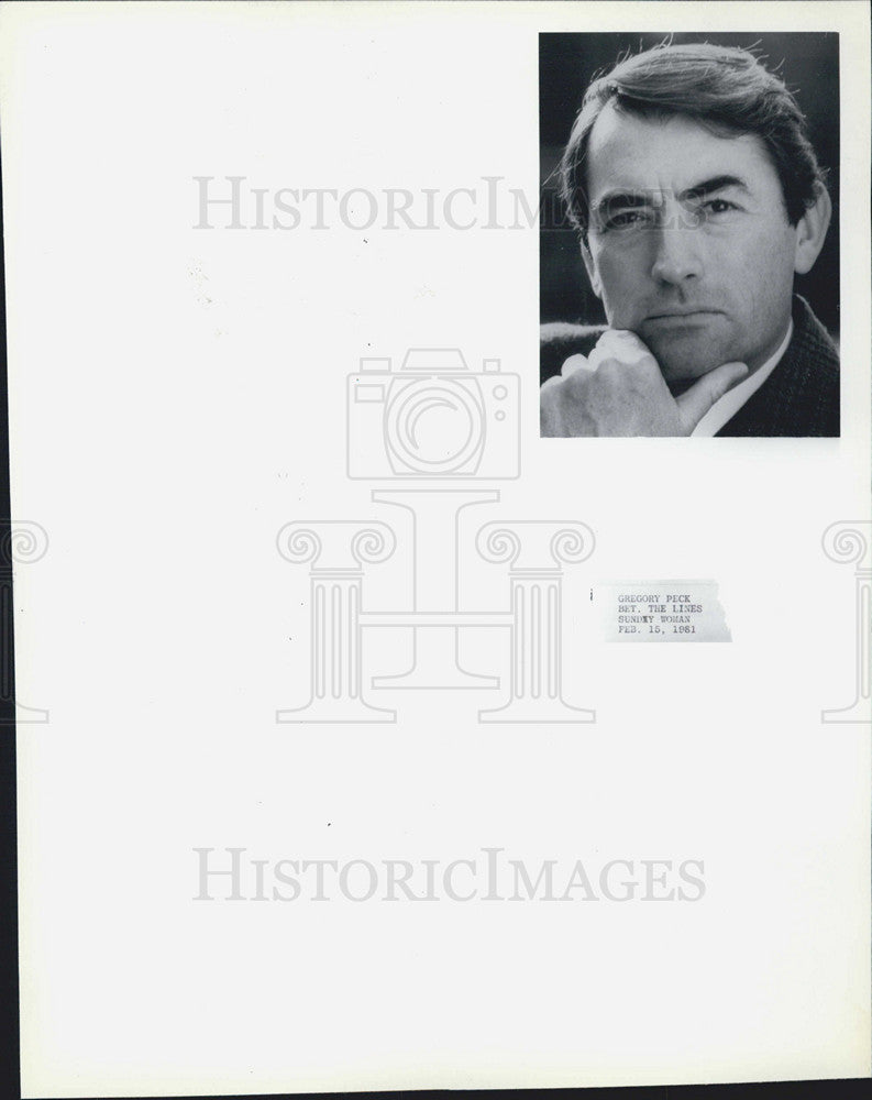 1981 Press Photo Gregory Peck - Historic Images