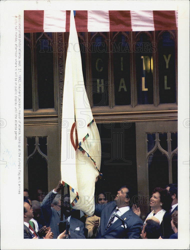 1992 Press Photo Atlanta Gets Ready To Host 1996 Olympic Games - Historic Images