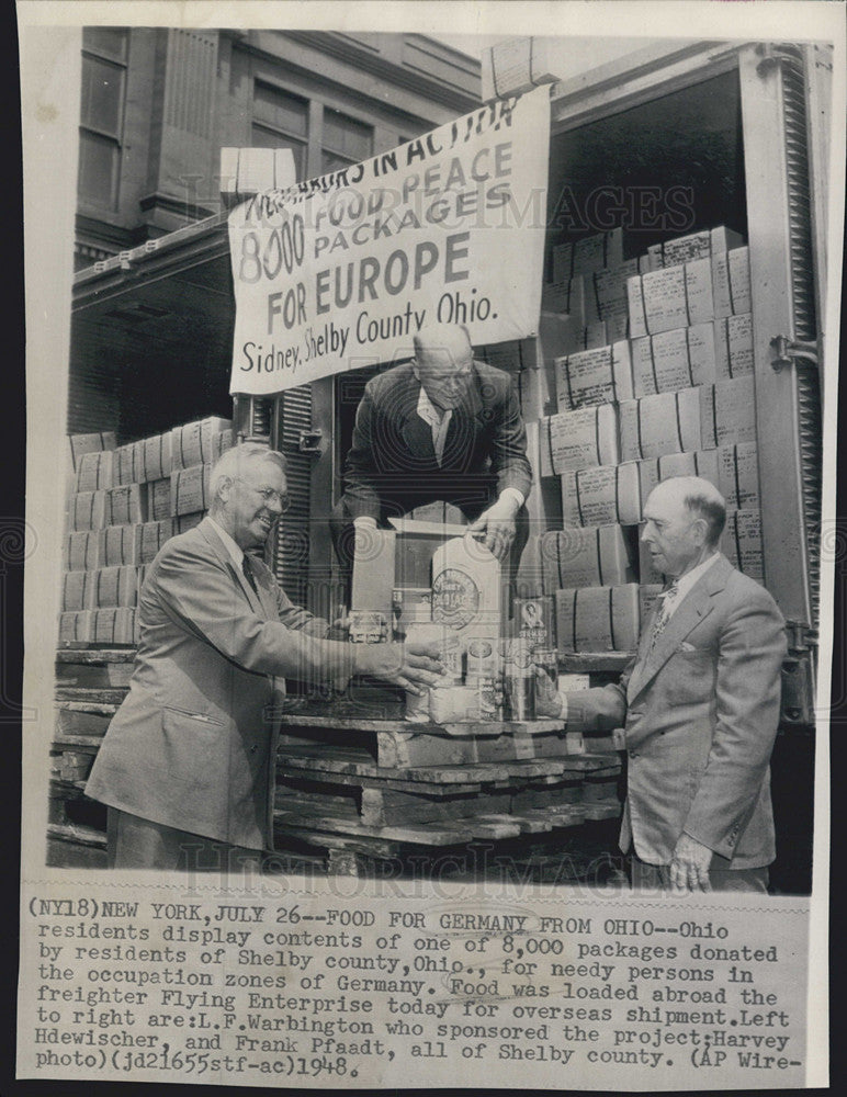 1948 Press Photo Ohioans  L.F. Warbington, Harvey Hdewischer, Frank Pfaadt - Historic Images