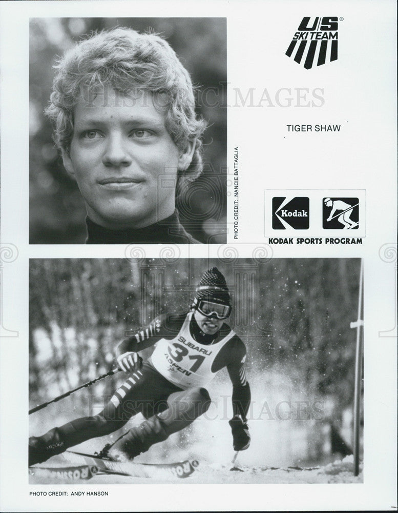 1981 Press Photo Tiger Shaw skiing - Historic Images