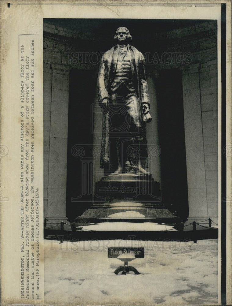 1974 Press Photo Thomas Jefferson Statue. - Historic Images